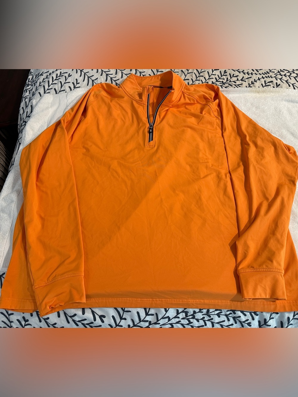Cutter & Buck Bright Orange Quarter-Zip Pullover